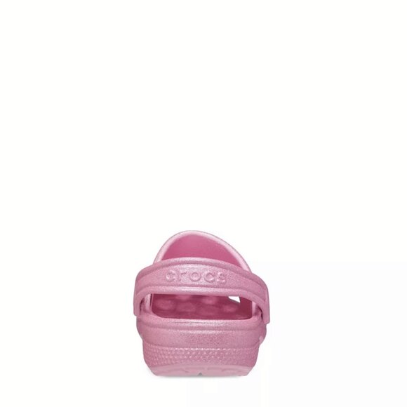 NEW Crocs Sizes C11 - J1 Kids' Classic Glitter Clog - Pink Tweed Glitter - Picture 5 of 7